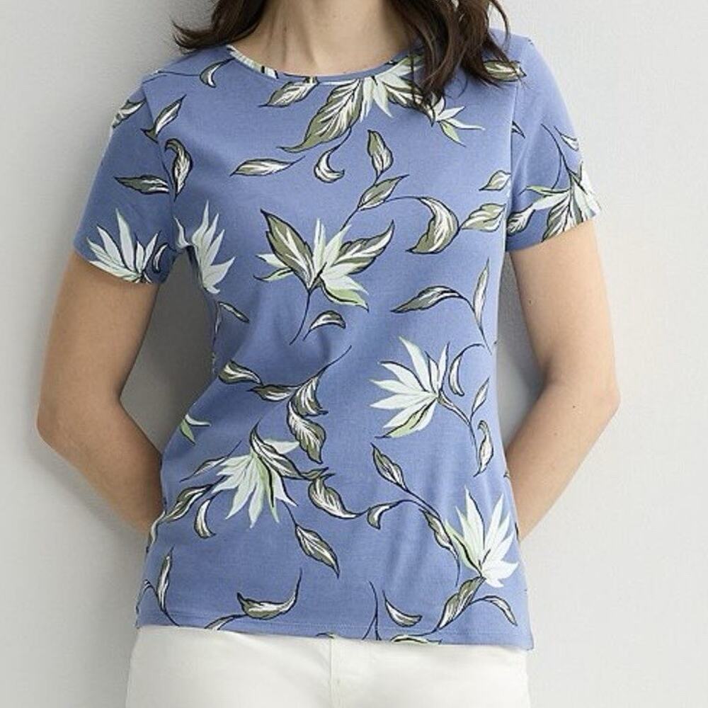 CROFT & BARROW MULTICOLOR WOMEN'S THE CLASSIC CREWNECK SHORT SLEEVE TEE SZ/ 3X - Picture 2 of 9